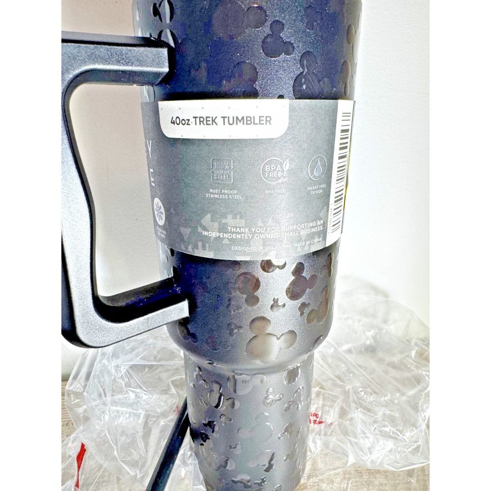 SEE PICS- Mickey Mouse Design Trek Tumbler 40 oz Simple Modern With Handle & Lid - Picture 6 of 7